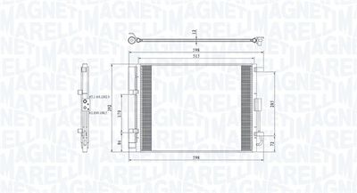 350203809000 MAGNETI MARELLI Конденсатор, кондиционер