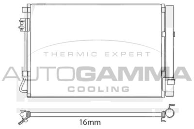107658 AUTOGAMMA Конденсатор, кондиционер