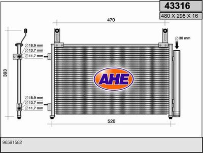 43316 AHE Конденсатор, кондиционер