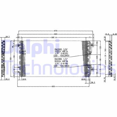 TSP0225166 DELPHI Конденсатор, кондиционер