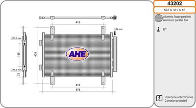 43202 AHE Конденсатор, кондиционер