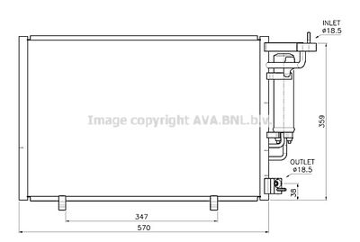 FD5707D AVA QUALITY COOLING Конденсатор, кондиционер