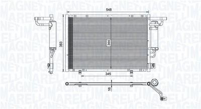 350203100600 MAGNETI MARELLI Конденсатор, кондиционер