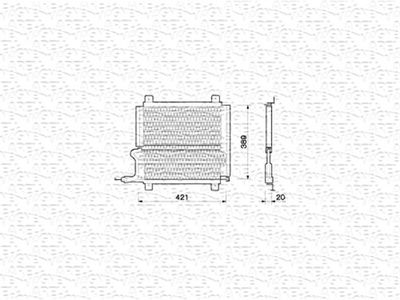 350203208000 MAGNETI MARELLI Конденсатор, кондиционер