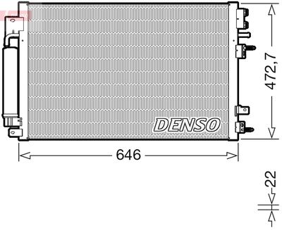 DCN13022 DENSO Конденсатор, кондиционер