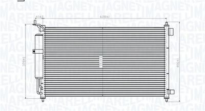 350203829000 MAGNETI MARELLI Конденсатор, кондиционер