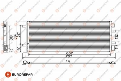 1618099780 EUROREPAR Конденсатор, кондиционер