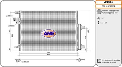 43842 AHE Конденсатор, кондиционер