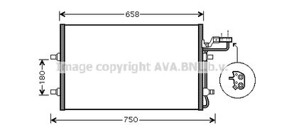 VO5140 AVA QUALITY COOLING Конденсатор, кондиционер