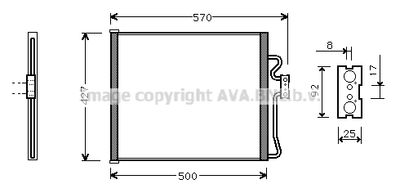 BW5192 AVA QUALITY COOLING Конденсатор, кондиционер