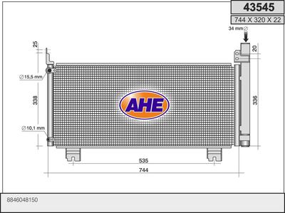 43545 AHE Конденсатор, кондиционер