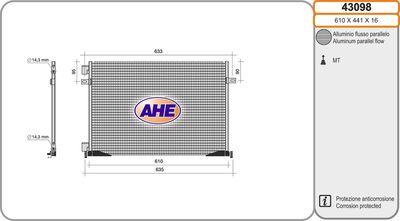 43098 AHE Конденсатор, кондиционер