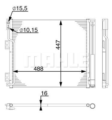 AC570000S MAHLE Конденсатор, кондиционер