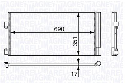 350203709000 MAGNETI MARELLI Конденсатор, кондиционер