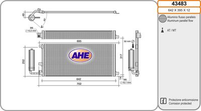 43483 AHE Конденсатор, кондиционер