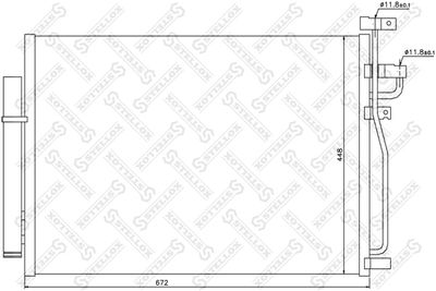 1045380SX STELLOX Конденсатор, кондиционер