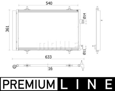 AC922000P MAHLE Конденсатор, кондиционер