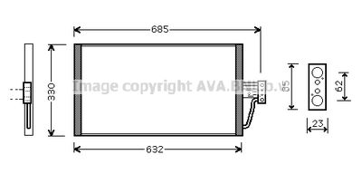 BW5254 AVA QUALITY COOLING Конденсатор, кондиционер