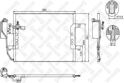 1045463SX STELLOX Конденсатор, кондиционер