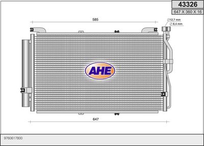 43326 AHE Конденсатор, кондиционер