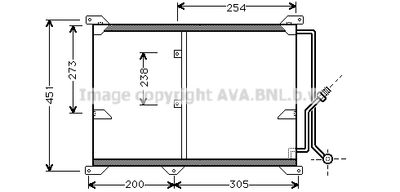 MS5197 AVA QUALITY COOLING Конденсатор, кондиционер