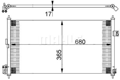 AC390000S MAHLE Конденсатор, кондиционер