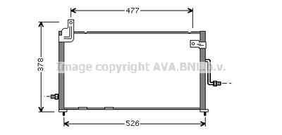 DW5044 AVA QUALITY COOLING Конденсатор, кондиционер