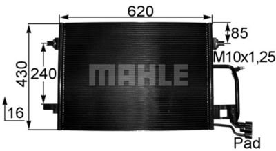 AC241000S MAHLE Конденсатор, кондиционер