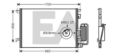 30C54045 EACLIMA Конденсатор, кондиционер