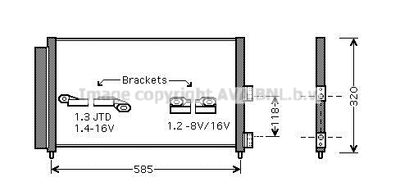 FT5289D AVA QUALITY COOLING Конденсатор, кондиционер