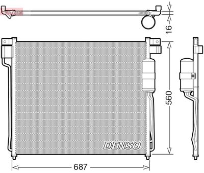 DCN46037 DENSO Конденсатор, кондиционер