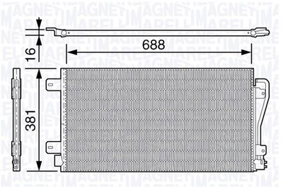 350203651000 MAGNETI MARELLI Конденсатор, кондиционер