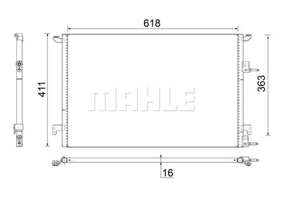 AC589000S MAHLE Конденсатор, кондиционер