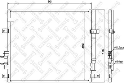 1045070SX STELLOX Конденсатор, кондиционер