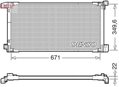DCN50114 DENSO Конденсатор, кондиционер