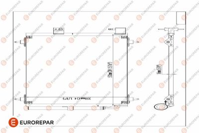 1610161080 EUROREPAR Конденсатор, кондиционер
