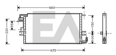 30C71011 EACLIMA Конденсатор, кондиционер