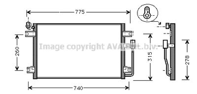 DW5031 AVA QUALITY COOLING Конденсатор, кондиционер