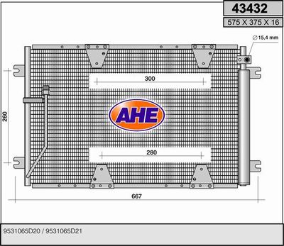 43432 AHE Конденсатор, кондиционер