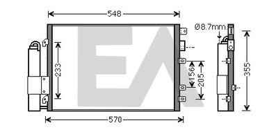 30C60044 EACLIMA Конденсатор, кондиционер