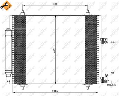 35669 NRF Конденсатор, кондиционер