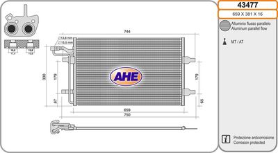 43477 AHE Конденсатор, кондиционер