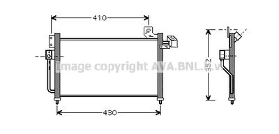 MZ5155 AVA QUALITY COOLING Конденсатор, кондиционер