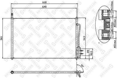 1045001SX STELLOX Конденсатор, кондиционер