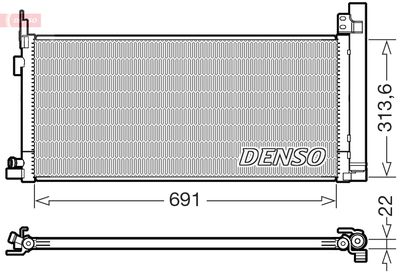 DCN50124 DENSO Конденсатор, кондиционер
