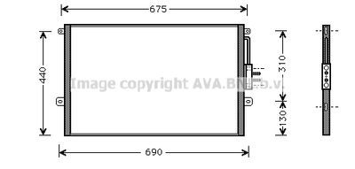 JE5018 AVA QUALITY COOLING Конденсатор, кондиционер