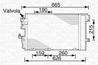 350203257000 MAGNETI MARELLI Конденсатор, кондиционер