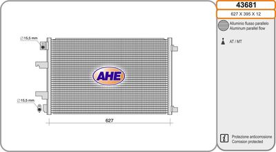 43681 AHE Конденсатор, кондиционер