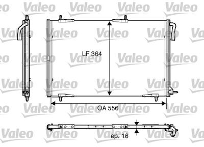 818001 VALEO Конденсатор, кондиционер