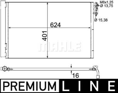 AC413000P MAHLE Конденсатор, кондиционер